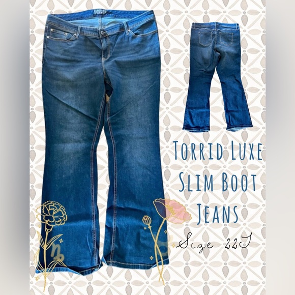torrid Denim - SOLD ON MERCARI - Plus Size Torrid Luxe Slim Boot Jeans Super Stretch Med Wash